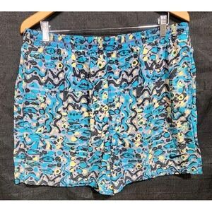 Vintage 1998 Nike Geometric Abstract All Over Swim Print Shorts ACG 90s Men's Lr